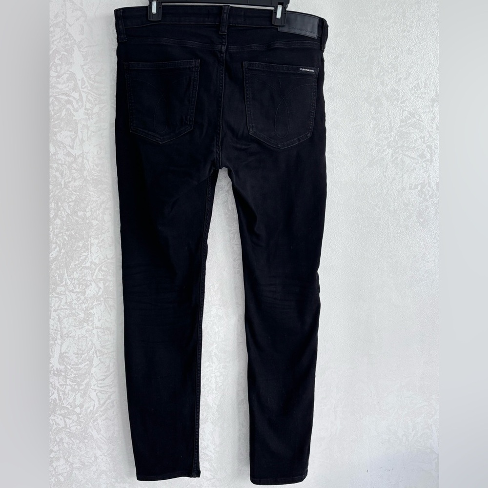 Calvin Klein Men's Skinny Stretch Jeans in Black W34 X L32 - Picture 5 of 8